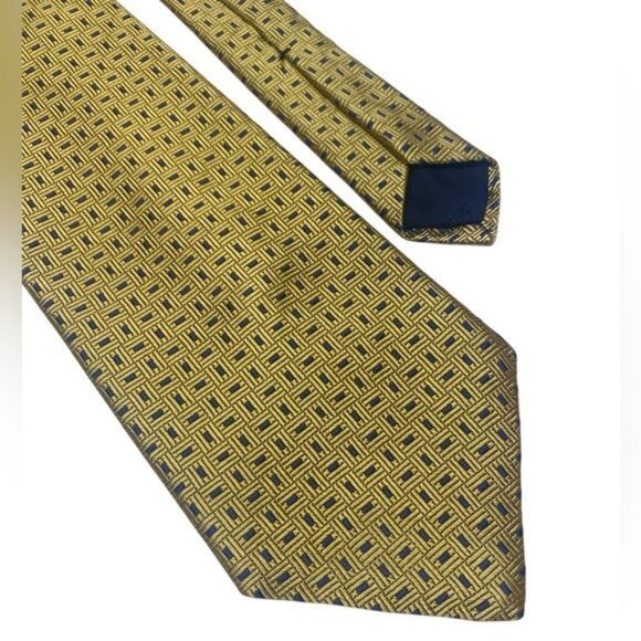 Brooks Brothers Pure Silk Tie Quiet Luxury Old Money Gold Yellow Handmad… - Picture 3 of 6